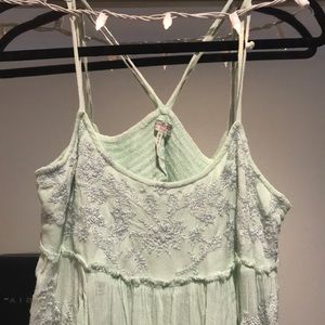 Free People Babydoll/Empire Waist raw edge dress